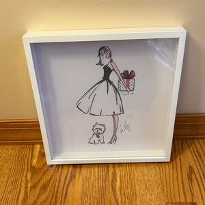 Brighton Fashion Illustration Wall Art in Black and White